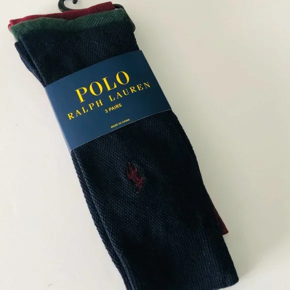 white christmas dresses Nwt Polo Ralph Lauren Navy Tennis Socks– Unique Style main image 0